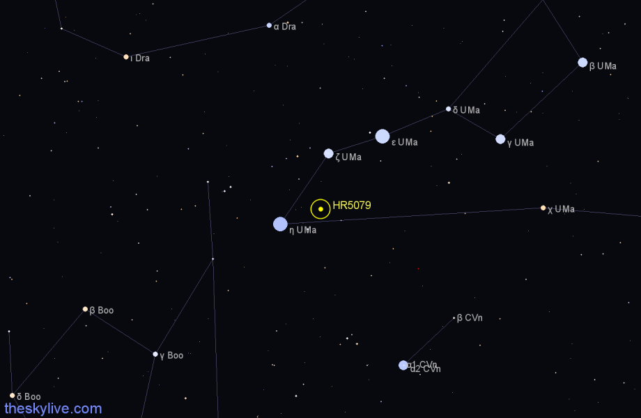 Finder chart HR5079 star