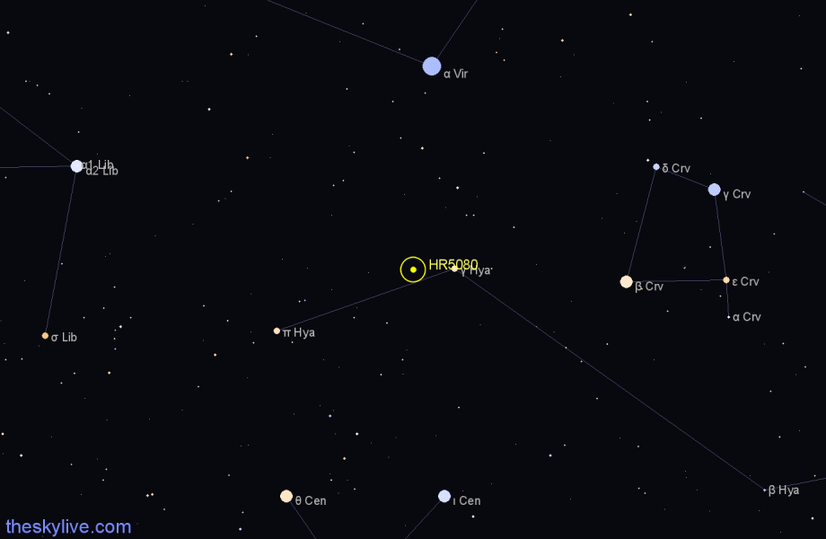 Finder chart HR5080 star