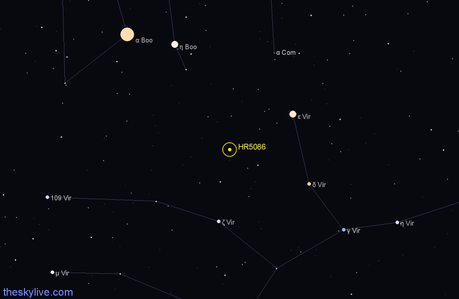 Finder chart HR5086 star