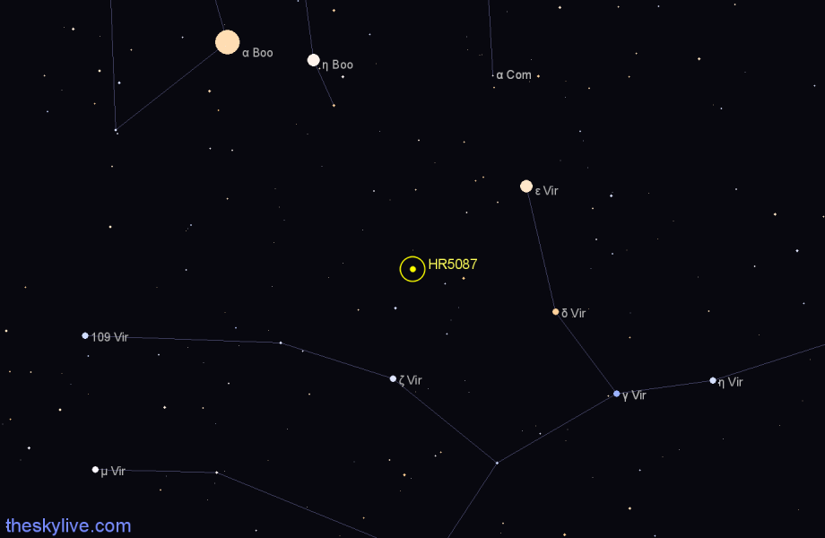 Finder chart HR5087 star