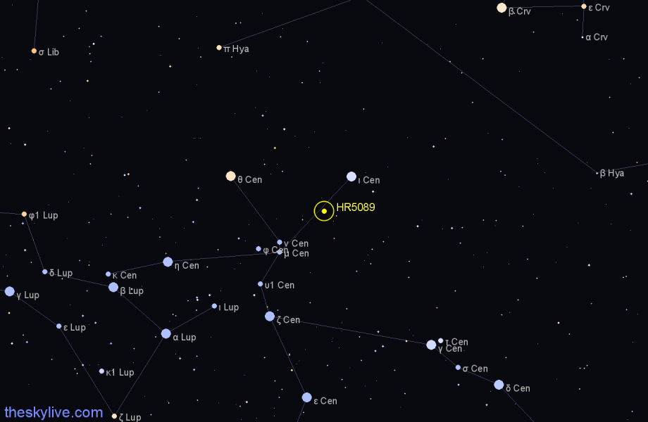 Finder chart HR5089 star