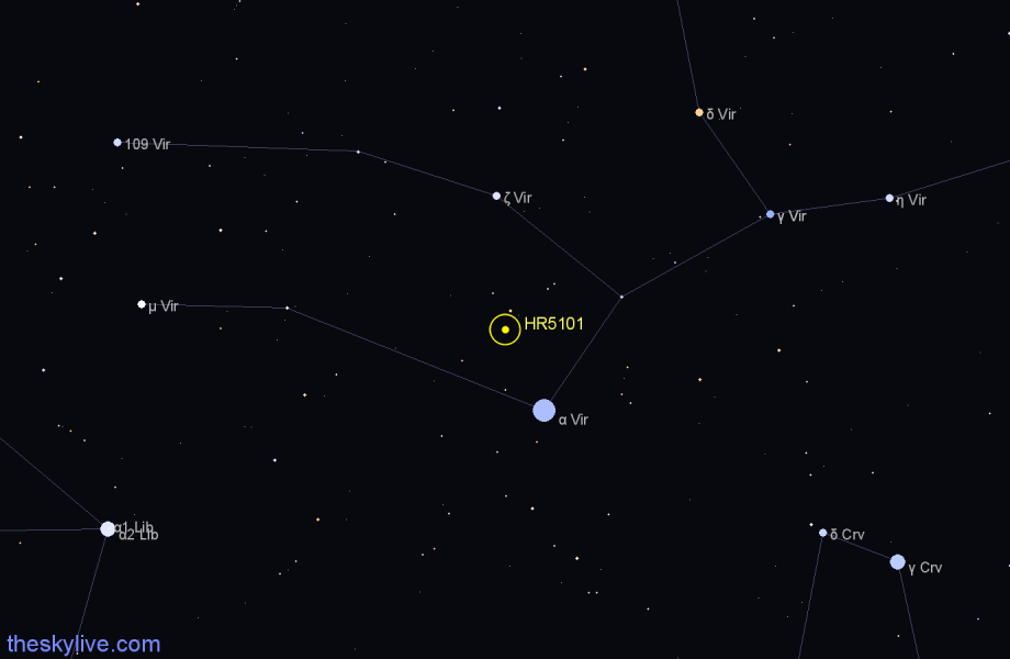Finder chart HR5101 star
