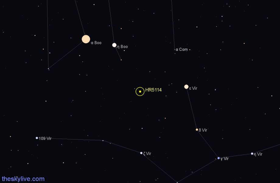 Finder chart HR5114 star