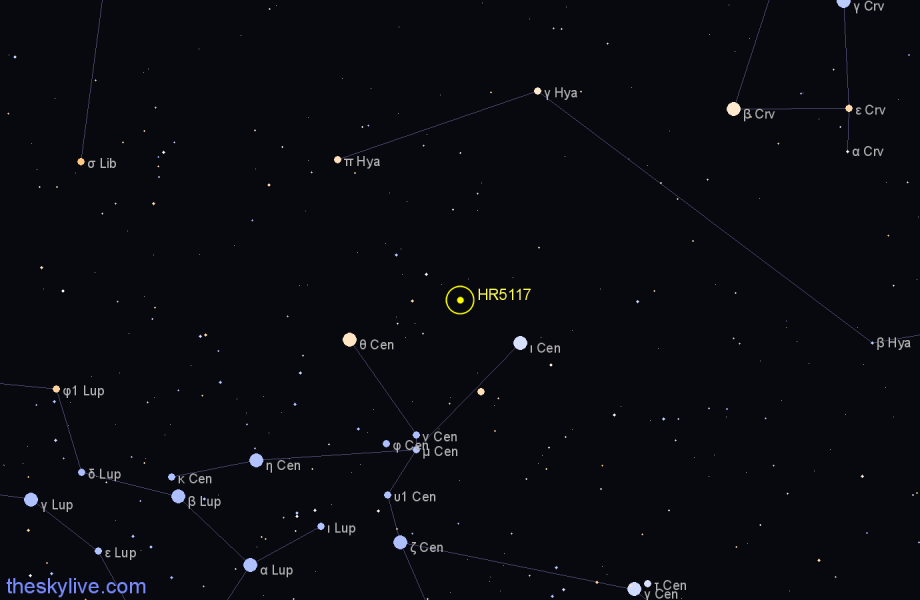 Finder chart HR5117 star