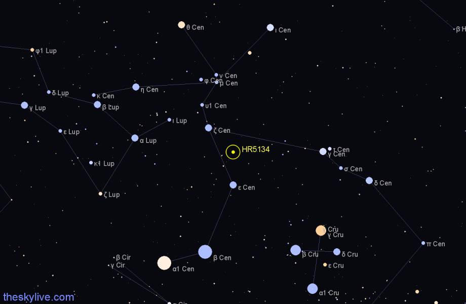 Finder chart HR5134 star
