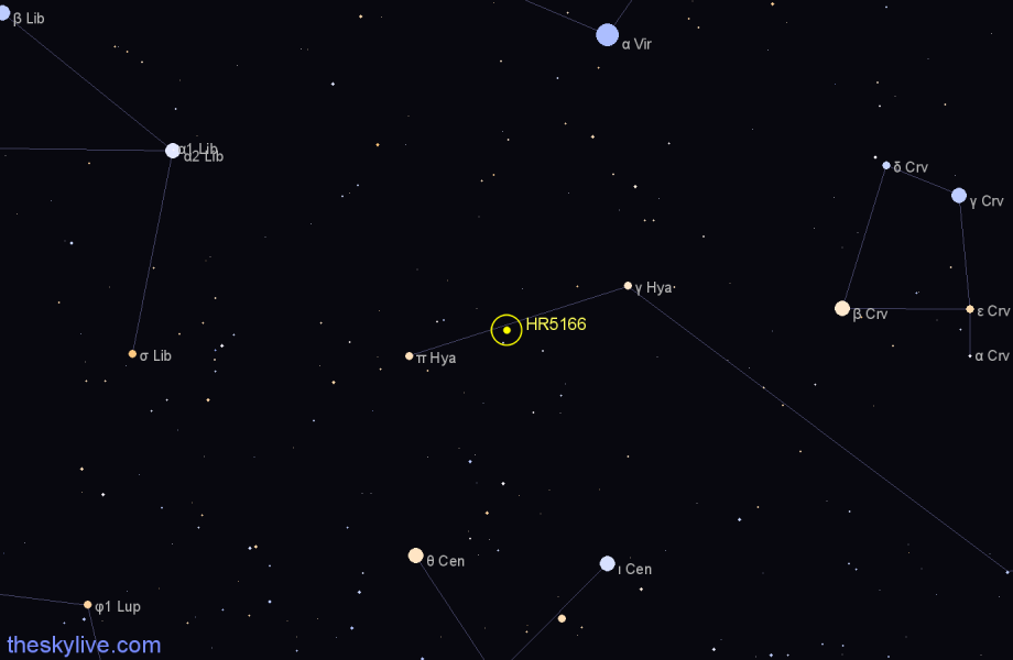 Finder chart HR5166 star