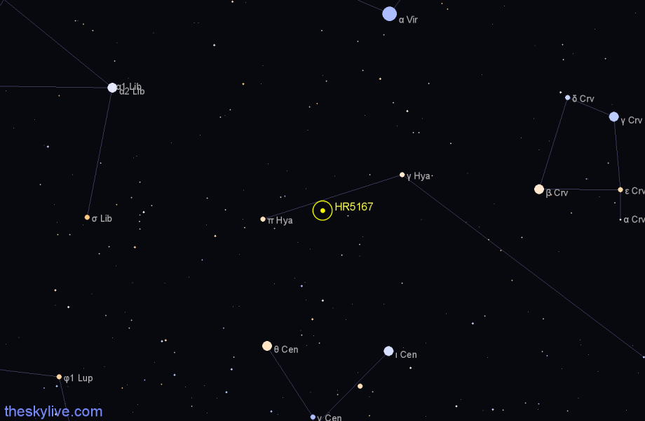 Finder chart HR5167 star