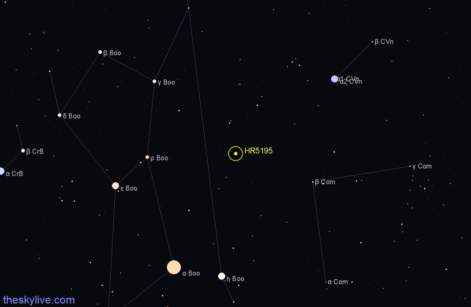Finder chart HR5195 star