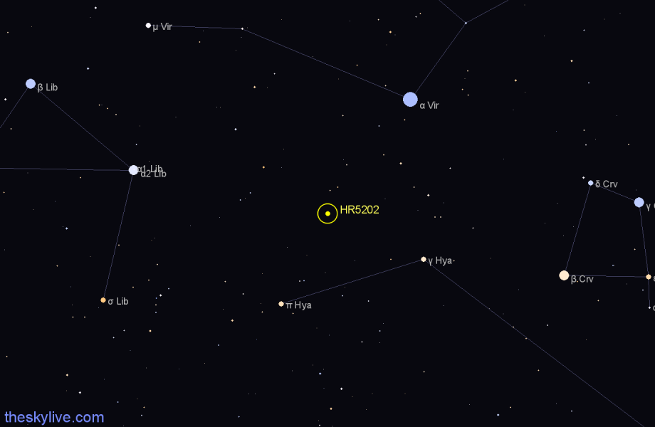 Finder chart HR5202 star