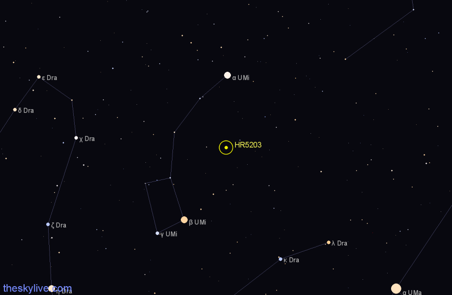 Finder chart HR5203 star