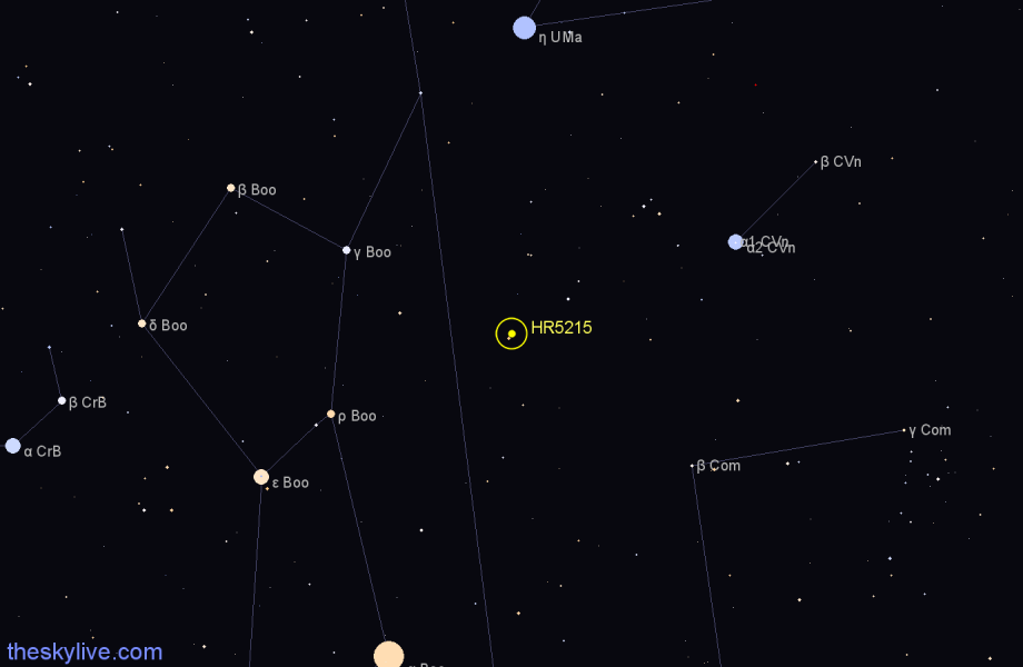 Finder chart HR5215 star