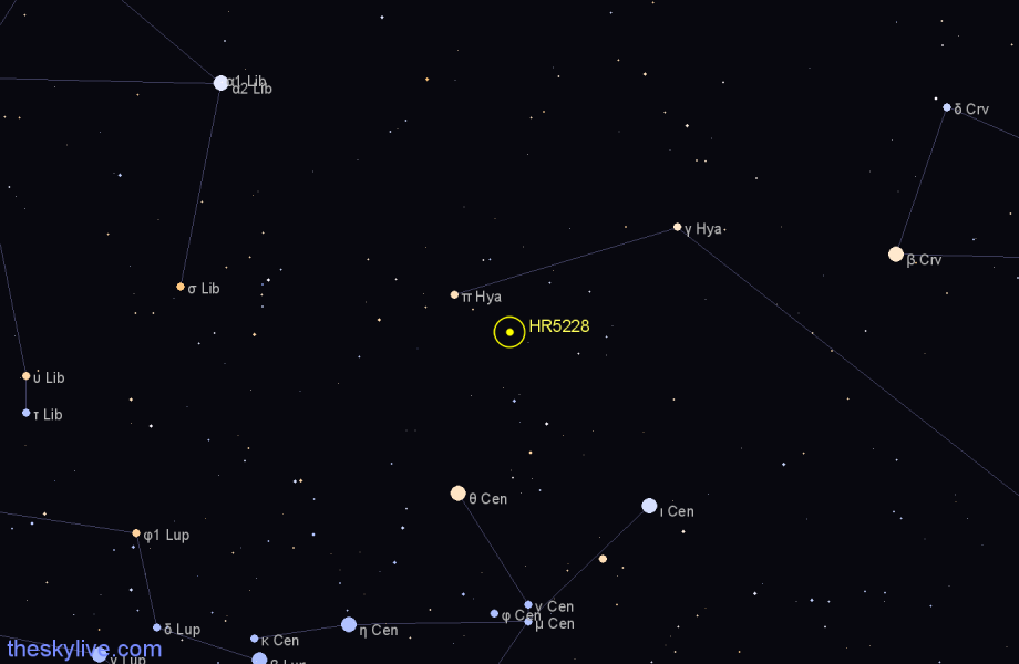 Finder chart HR5228 star