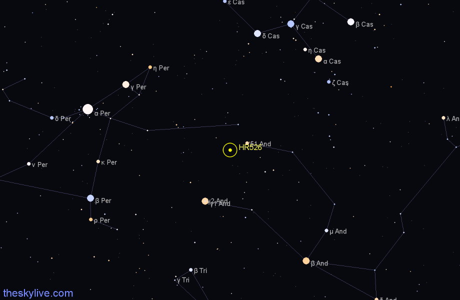 Finder chart HR526 star