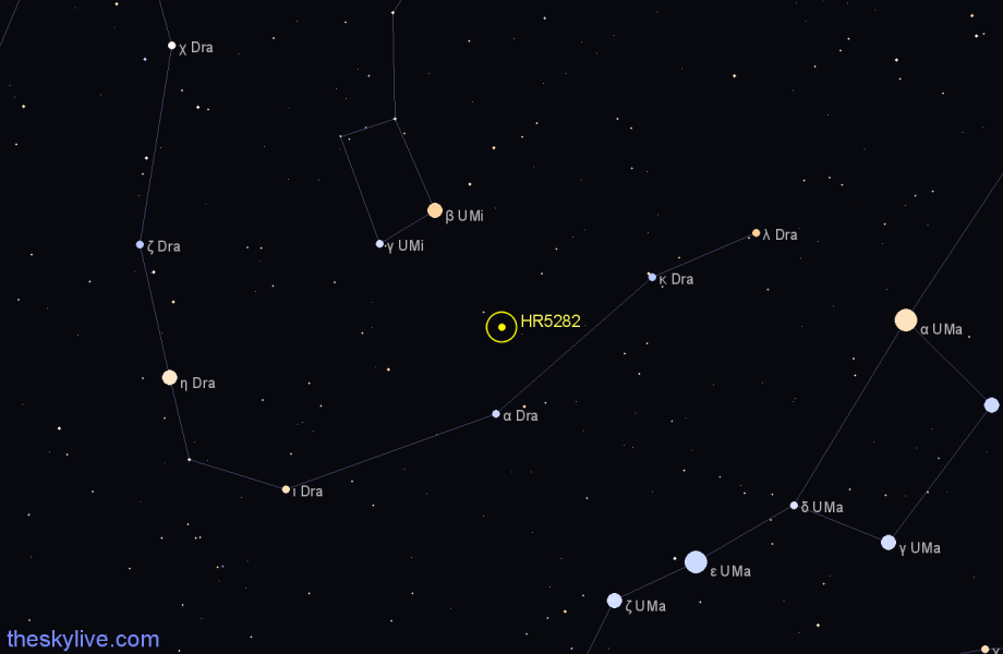 Finder chart HR5282 star