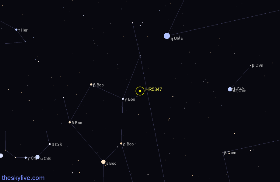 Finder chart HR5347 star
