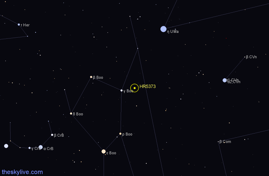 Finder chart HR5373 star