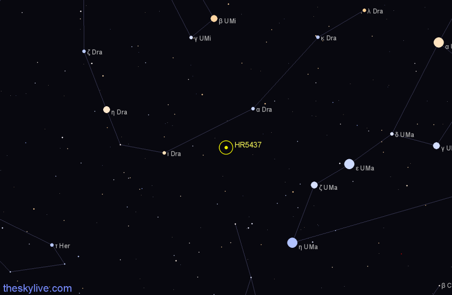 Finder chart HR5437 star