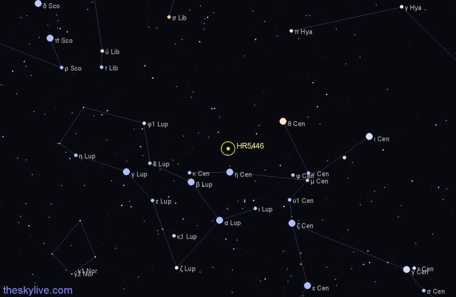 Finder chart HR5446 star