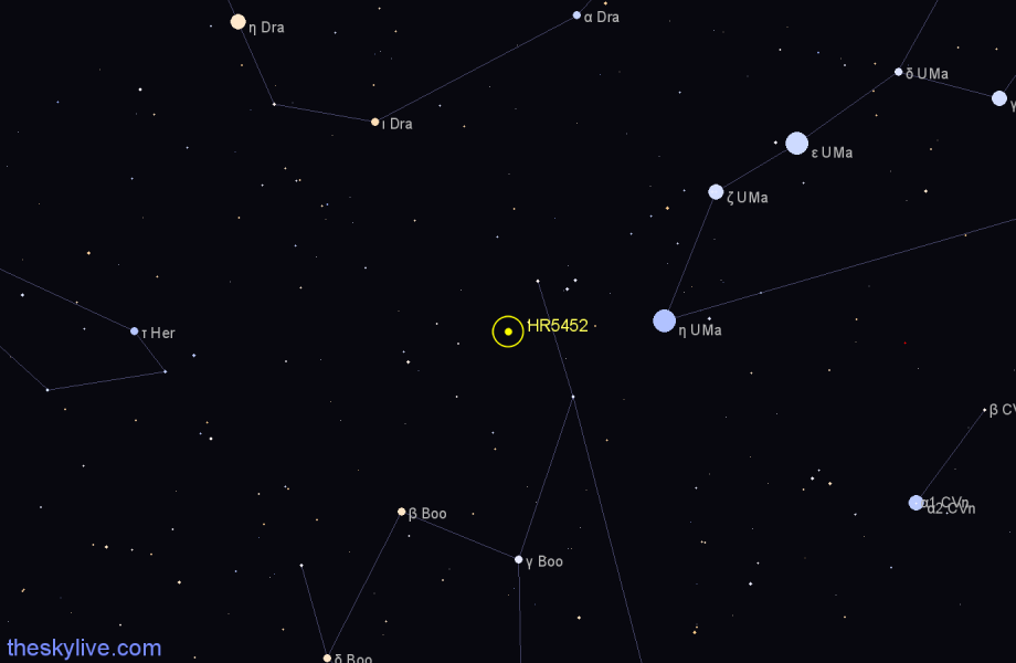 Finder chart HR5452 star