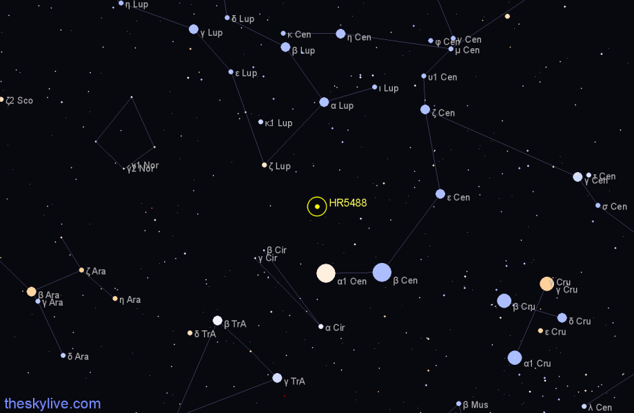 Finder chart HR5488 star