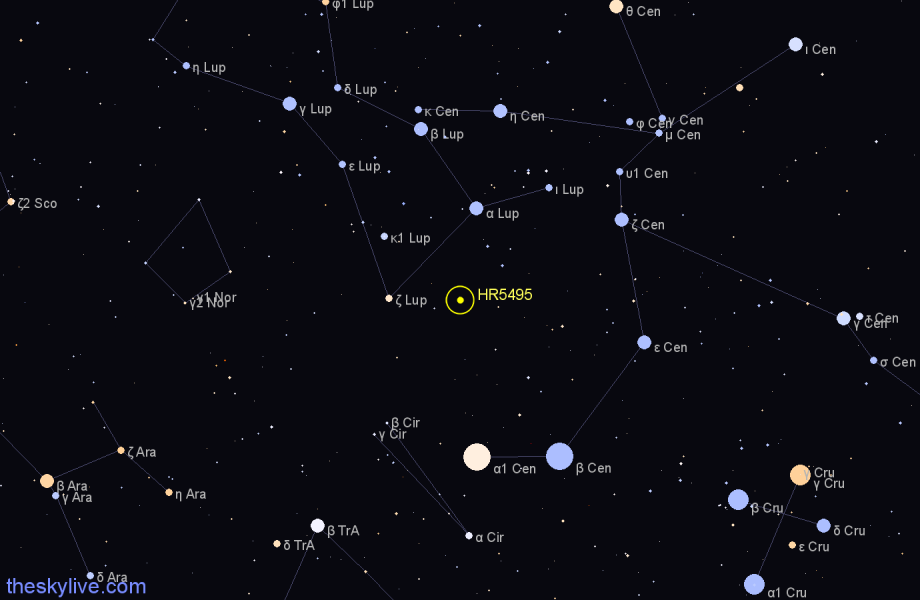 Finder chart HR5495 star