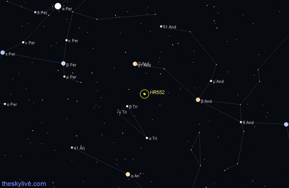 Finder chart HR552 star