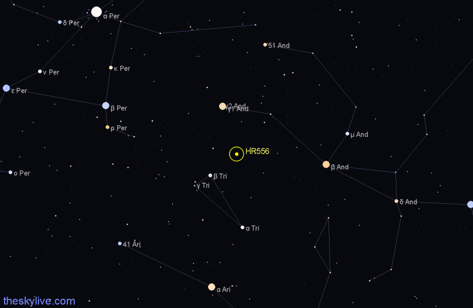 Finder chart HR556 star