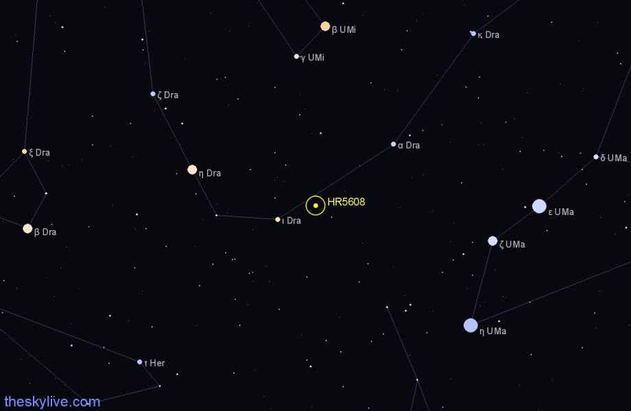 Finder chart HR5608 star