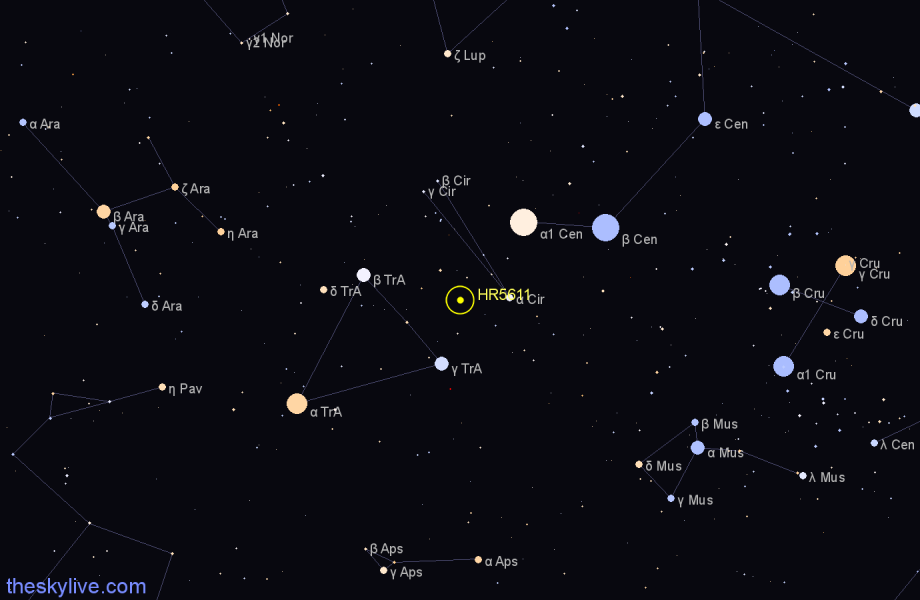 Finder chart HR5611 star