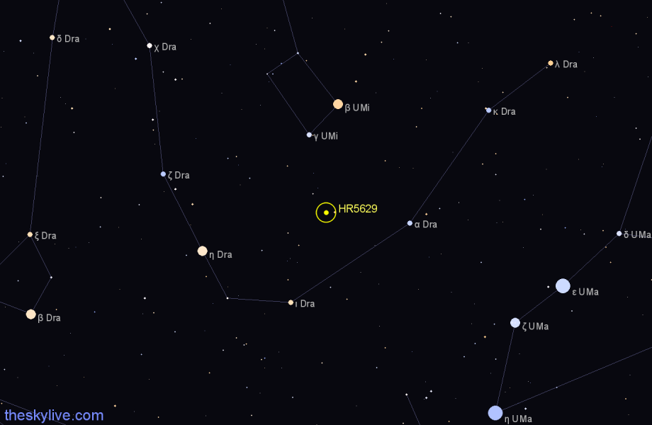 Finder chart HR5629 star