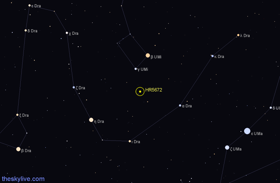 Finder chart HR5672 star