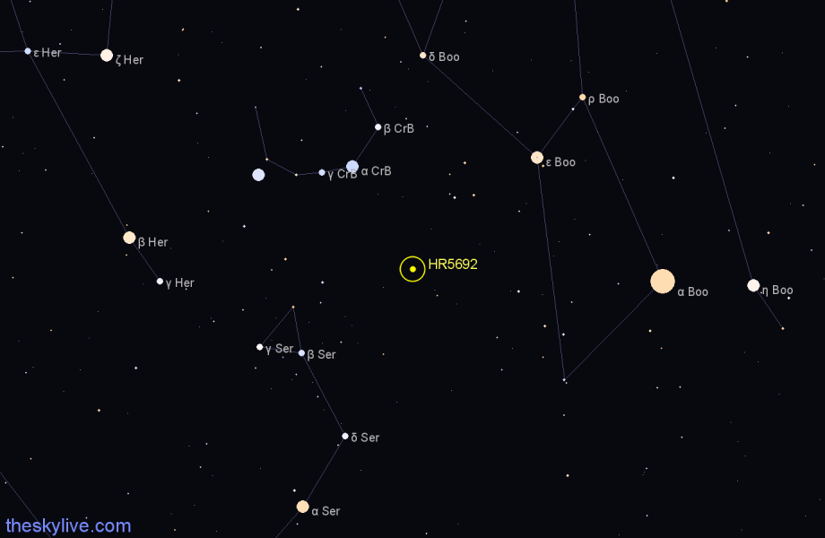 Finder chart HR5692 star