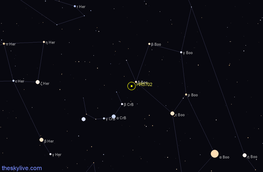 Finder chart HR5702 star