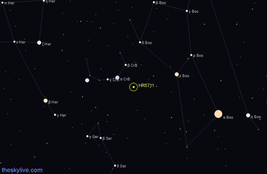 Finder chart HR5711 star