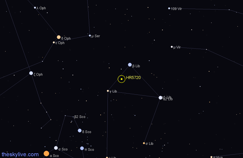 Finder chart HR5720 star