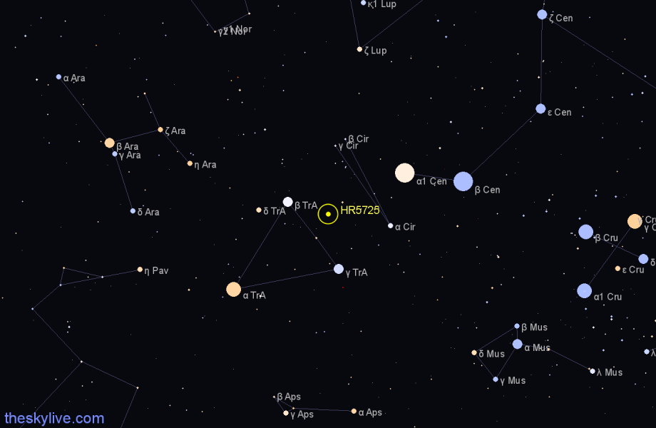 Finder chart HR5725 star