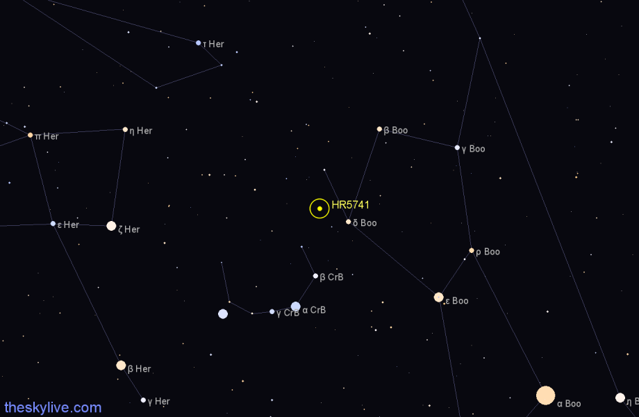 Finder chart HR5741 star