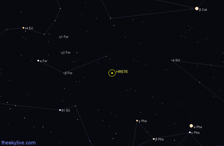 Finder chart HR576 star