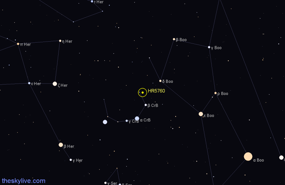 Finder chart HR5760 star