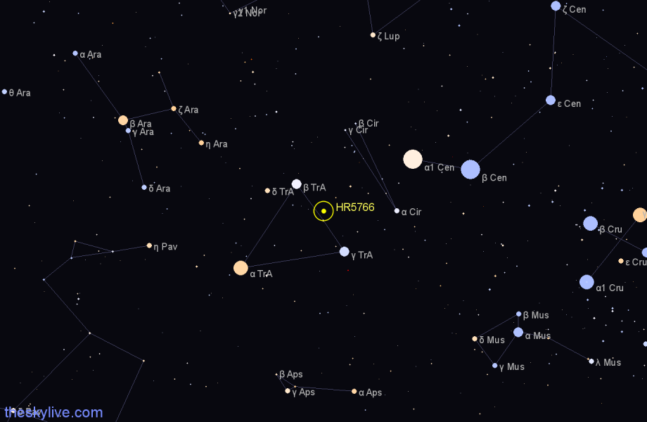 Finder chart HR5766 star