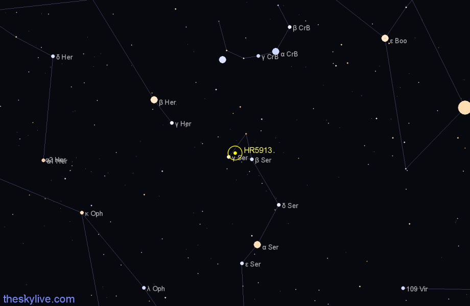 Finder chart HR5913 star