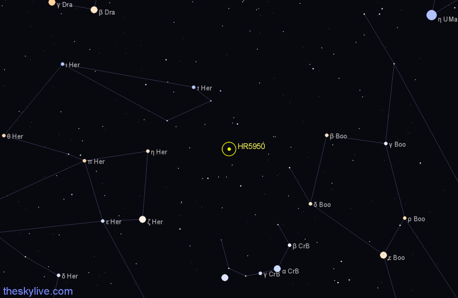Finder chart HR5950 star