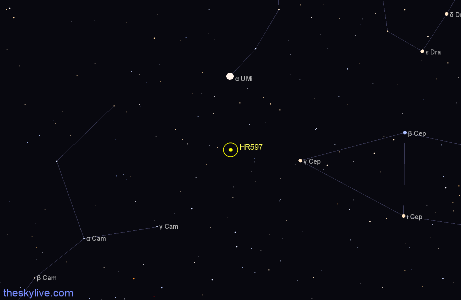 Finder chart HR597 star