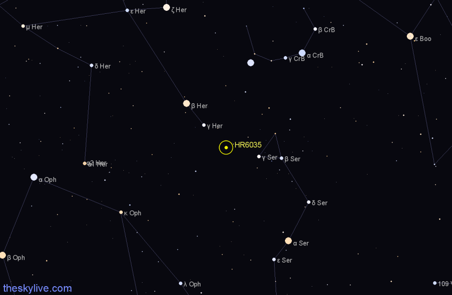 Finder chart HR6035 star