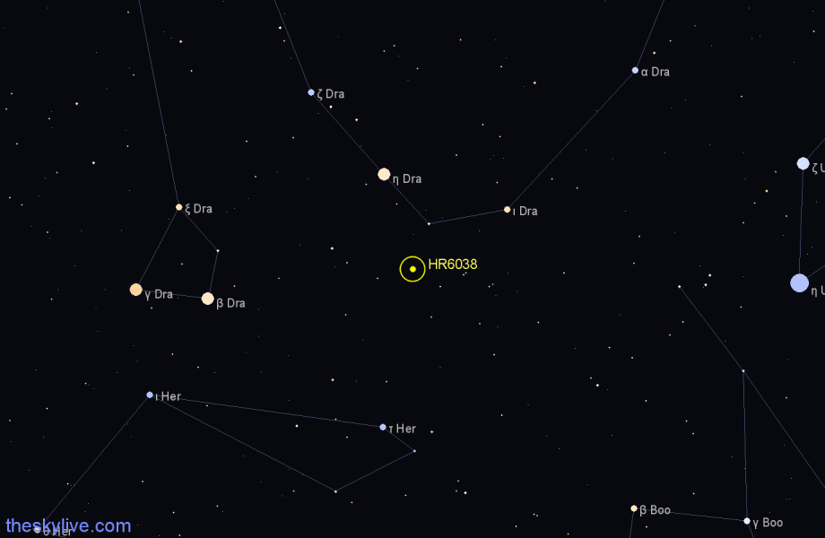 Finder chart HR6038 star