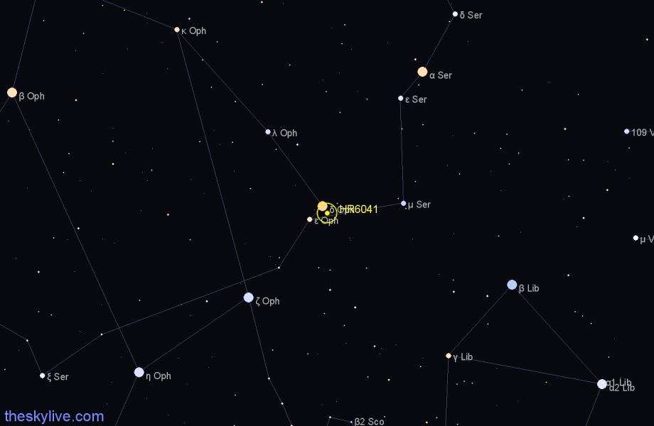 Finder chart HR6041 star