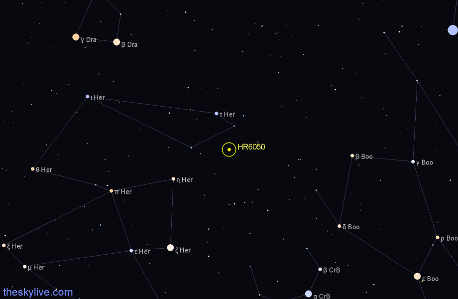 Finder chart HR6050 star