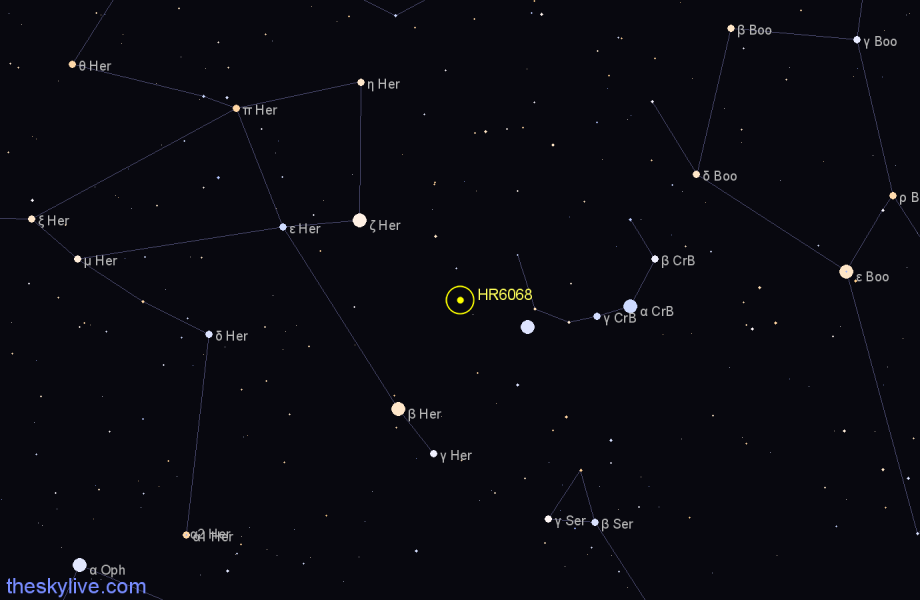 Finder chart HR6068 star