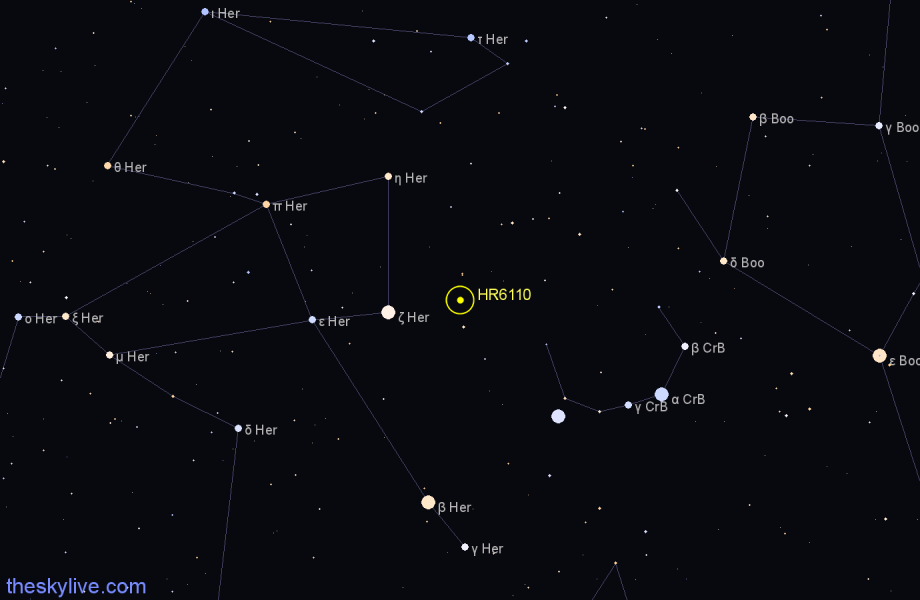 Finder chart HR6110 star