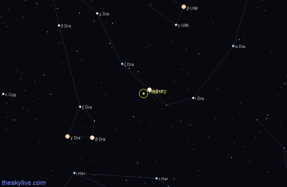 Finder chart HR6170 star